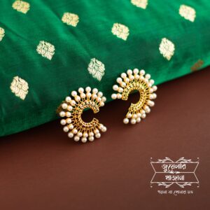 Premium Gold Plated Chandrima Pearl Studded Earrings