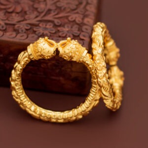 Premium Gold Plated Royal Hati Mukh Bala Pair